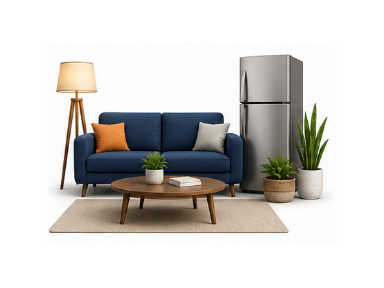 Move-in ready home furniture and appliance bundle