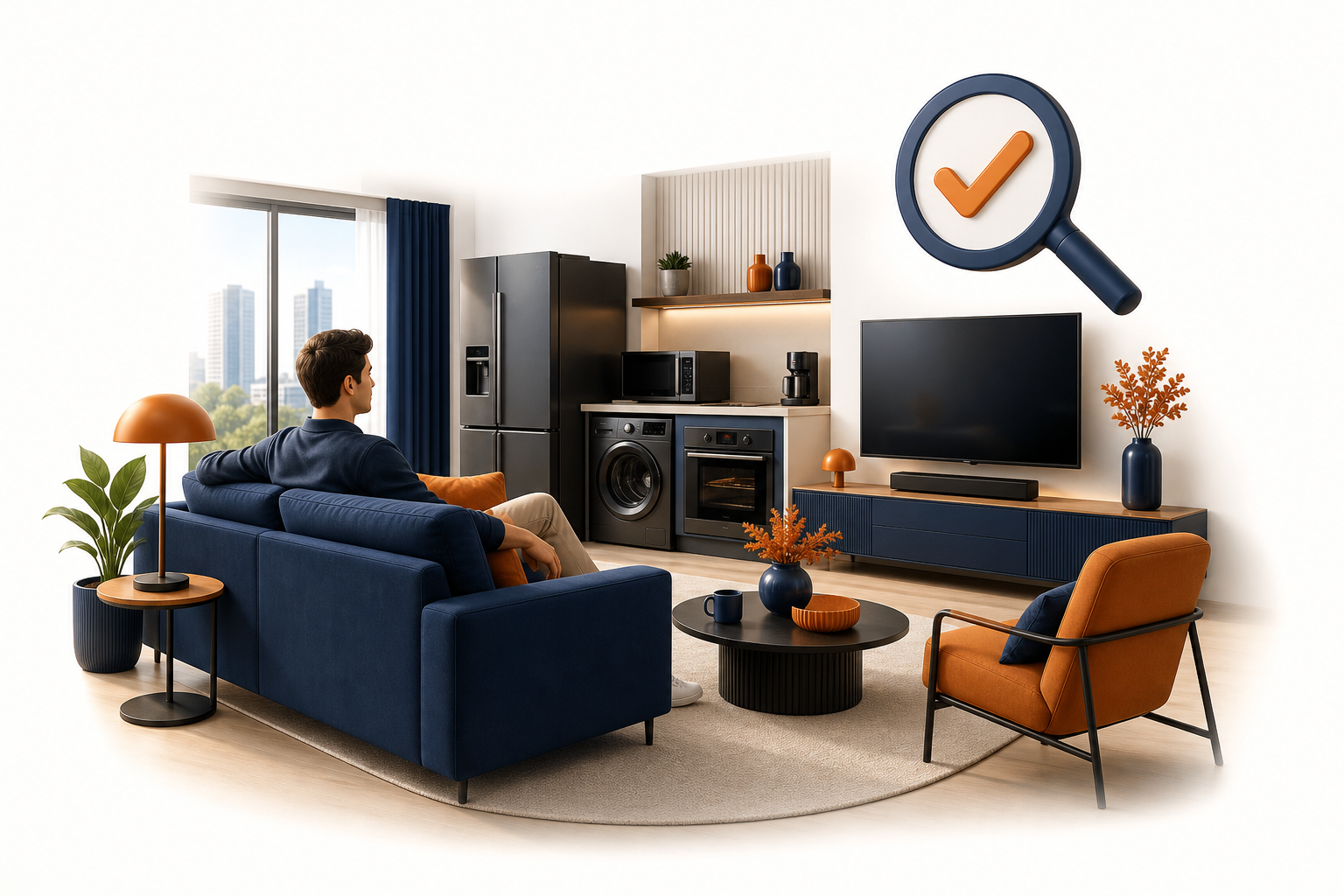 Try furniture and appliances before buying